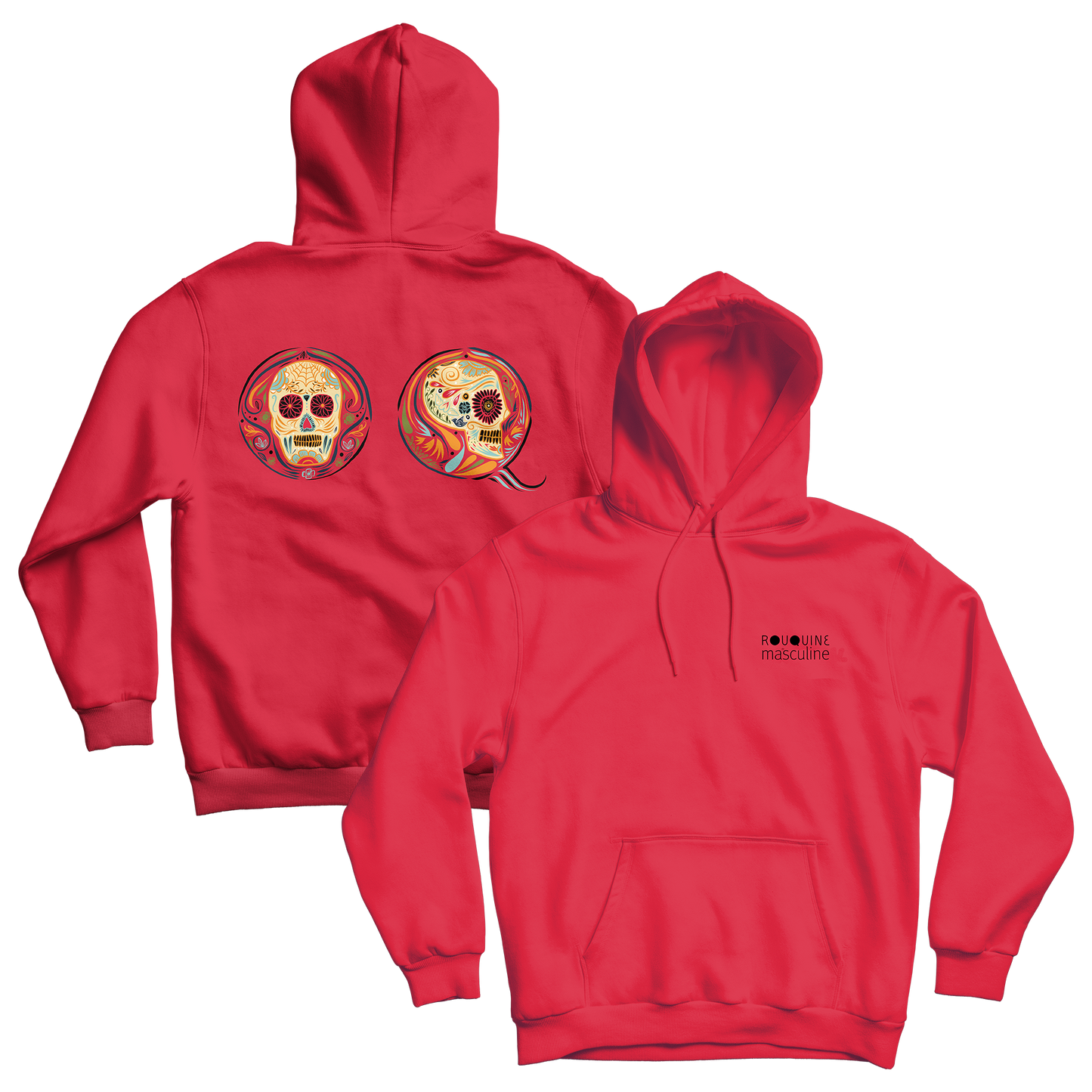 SWEAT CAPUCHE ROUGE "ROUQUINE"