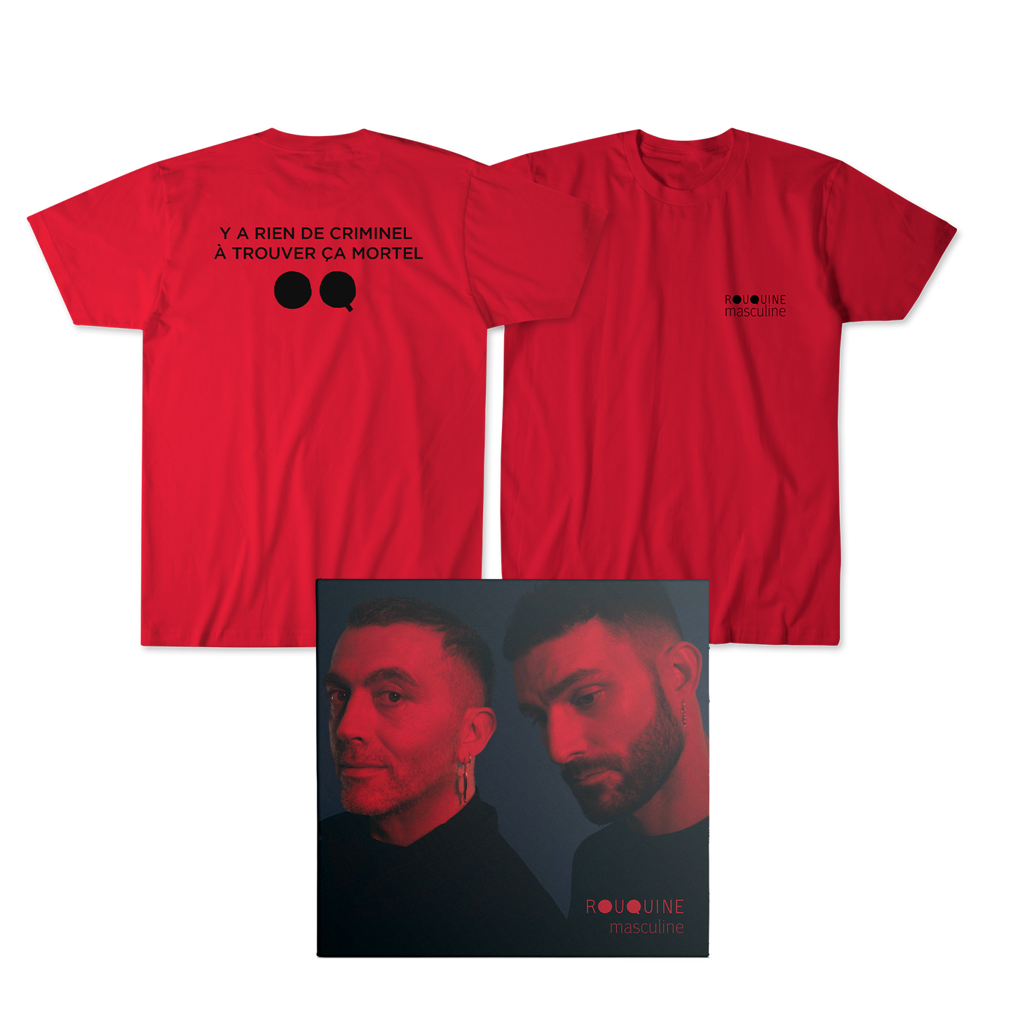 PACK T SHIRT ROUGE + CD "MASCULINE"