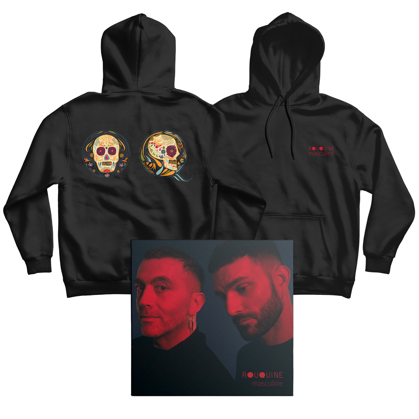 PACK SWEAT CAPUCHE NOIR + CD "MASCULINE"