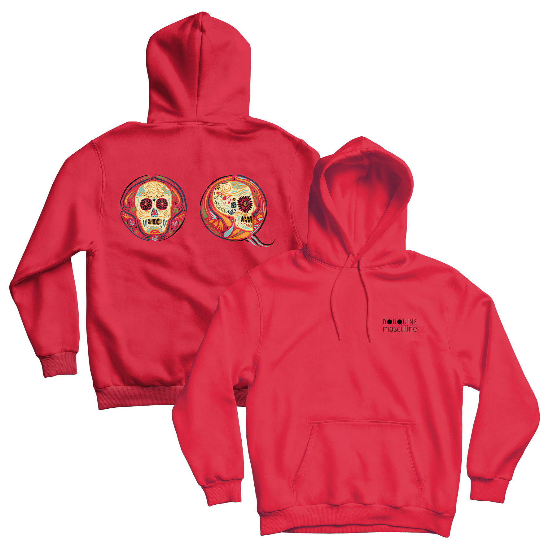 SWEAT CAPUCHE ROUGE "ROUQUINE"